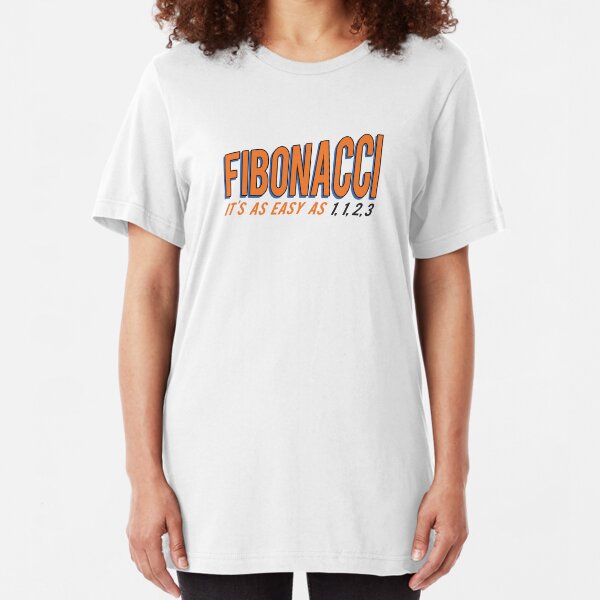 Fibonacci It's as Easy as 1, 1, 2, 3 Slim Fit T-Shirt