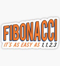 Fibonacci It's as Easy as 1, 1, 2, 3 Sticker