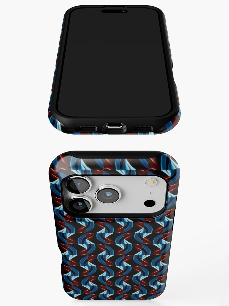 Thumbnail 3 of 4, iPhone Case, Blue fire pattern  designed and sold by Work of art Shop.