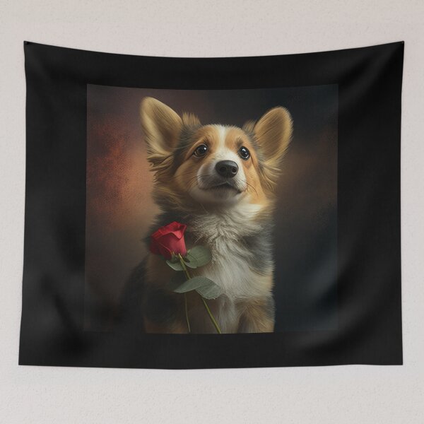 Item preview, Valentine Dog Corgi designed and sold by apuppyfeed.