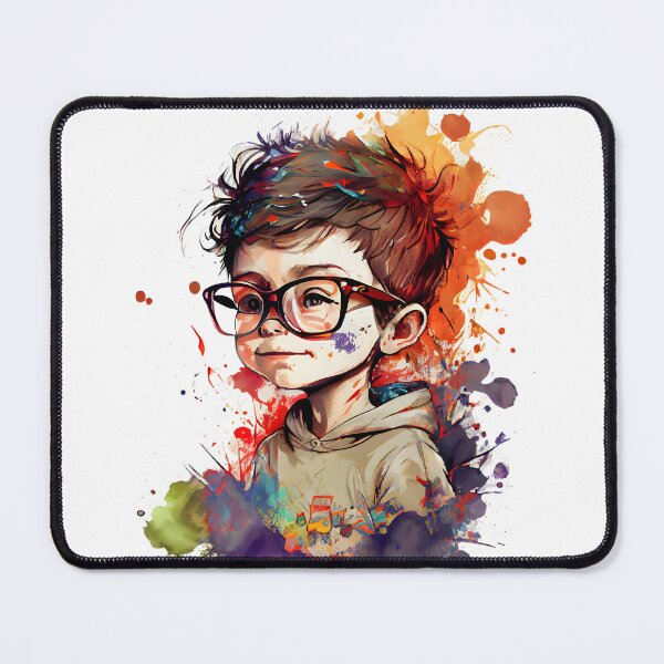 Item preview, Colorful boy with glasses at school one. designed and sold by MLArtifex.