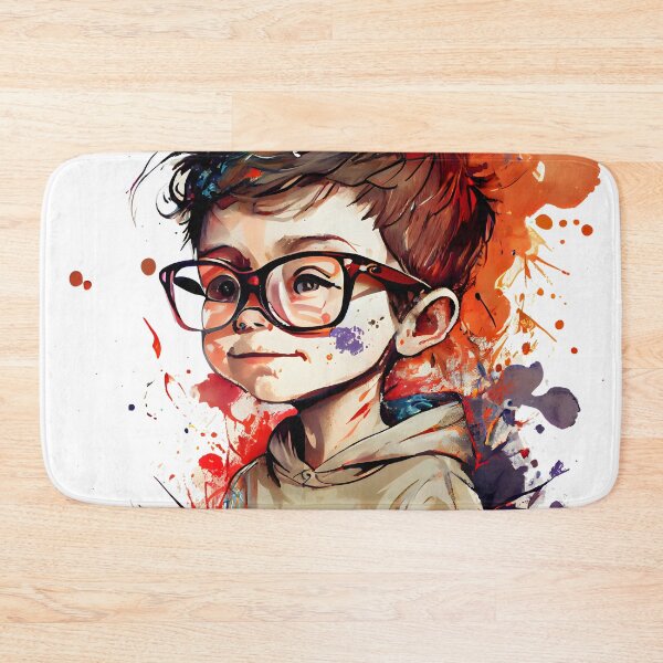 Item preview, Colorful boy with glasses at school one. designed and sold by MLArtifex.