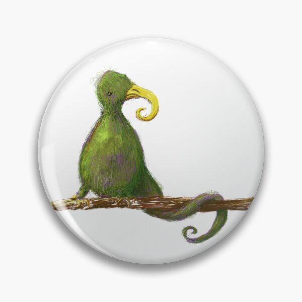 Item preview, Long Tailed Greenbird designed and sold by NinaBodenlosz.
