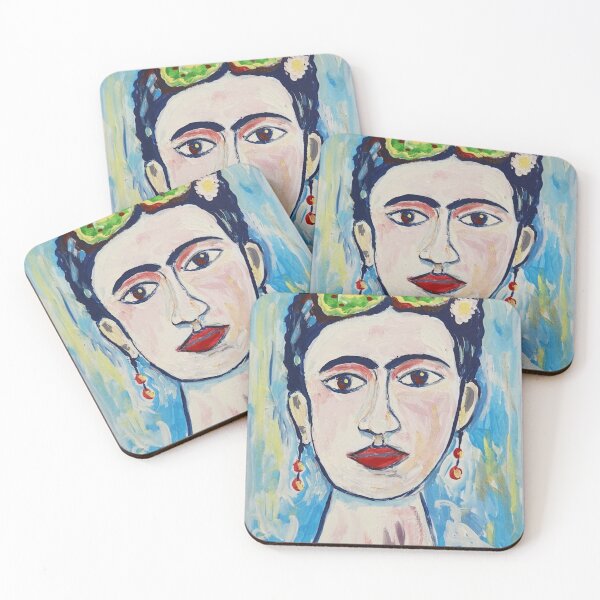 Item preview, Frida by Charlie Dingler (without border, coral pink version) designed and sold by CharlieDingler.
