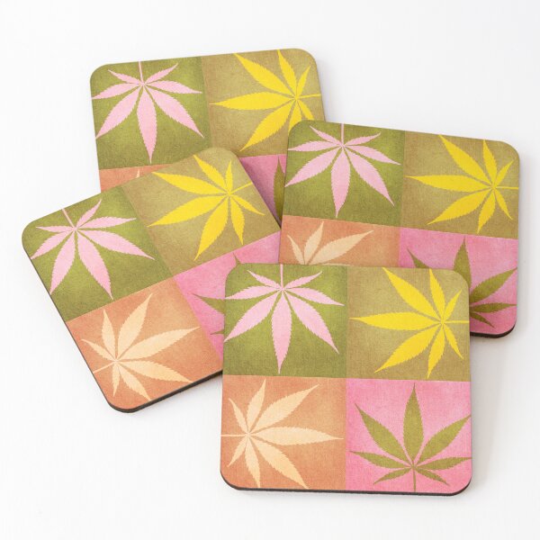 Item preview, Retro faded hemp leaf pattern designed and sold by WestIndigo.