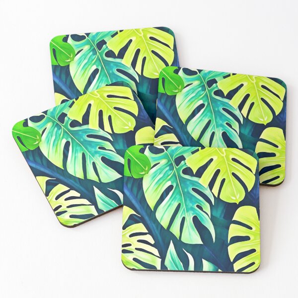 Item preview, Monstera Tropical Leaves Watercolor designed and sold by Ascooepics.