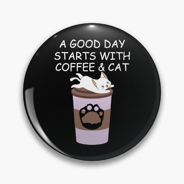 Item preview, Funny Black Cat A Good Day Starts With Coffe & Cat designed and sold by AnimalsSpace.