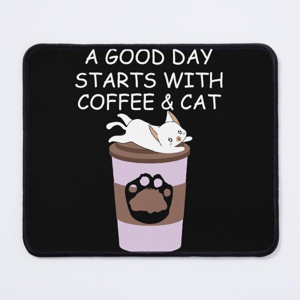 Item preview, Funny Black Cat A Good Day Starts With Coffe & Cat designed and sold by AnimalsSpace.