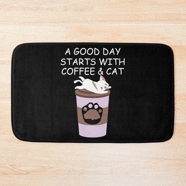 Item preview, Funny Black Cat A Good Day Starts With Coffe & Cat designed and sold by AnimalsSpace.