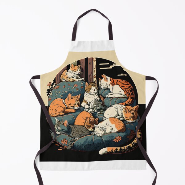 Item preview, Ukiyo-E Sleep Over Cat Party designed and sold by JCatDesign.
