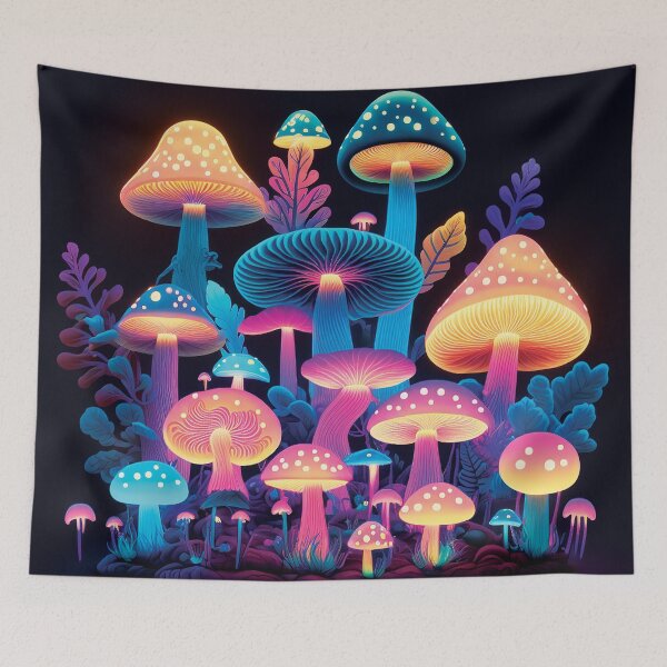 Item preview, Shrooms mushrooms 2023 rainbow color Sticker designed and sold by PhiloSophyEye.