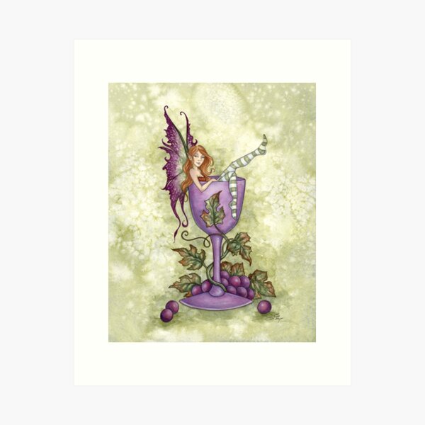 Aperçu de l'œuvre Fae du vin créée et vendue par AmyBrownArt.