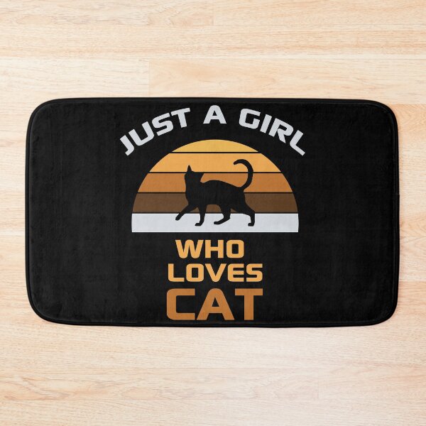 Item preview, Just a Girl Who Loves Cat Funny Black Cat designed and sold by AnimalsSpace.