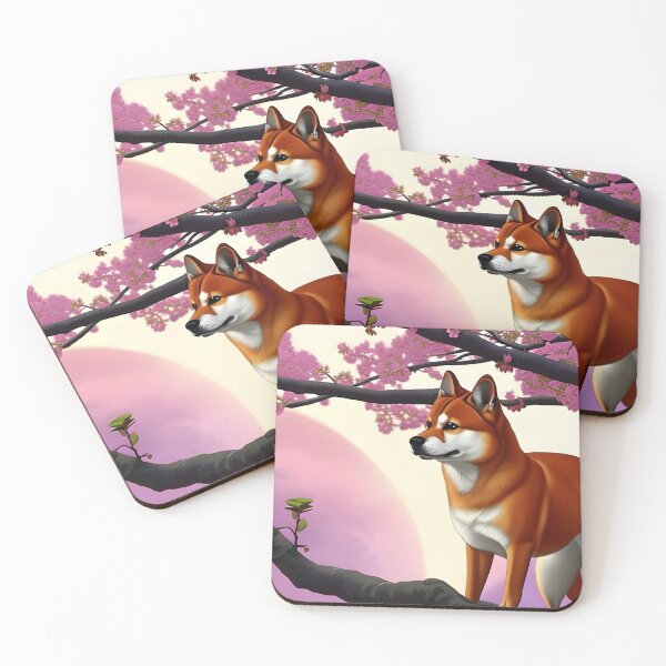 Item preview, Shiba Inu dog, cherry blossom tree, Ai Generated Art  designed and sold by ACC .