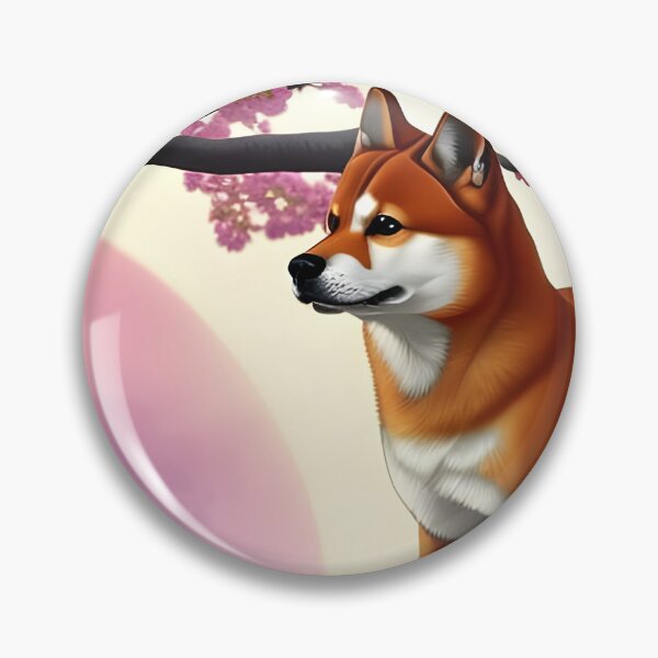 Item preview, Shiba Inu dog, cherry blossom tree, Ai Generated Art  designed and sold by ACC .