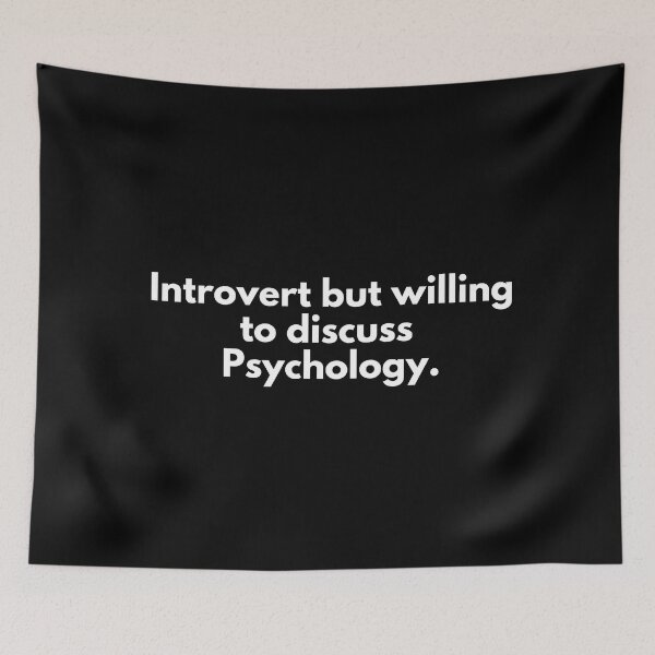 Item preview, Introvert but willing to discuss Psychology designed and sold by Johnquoteart.