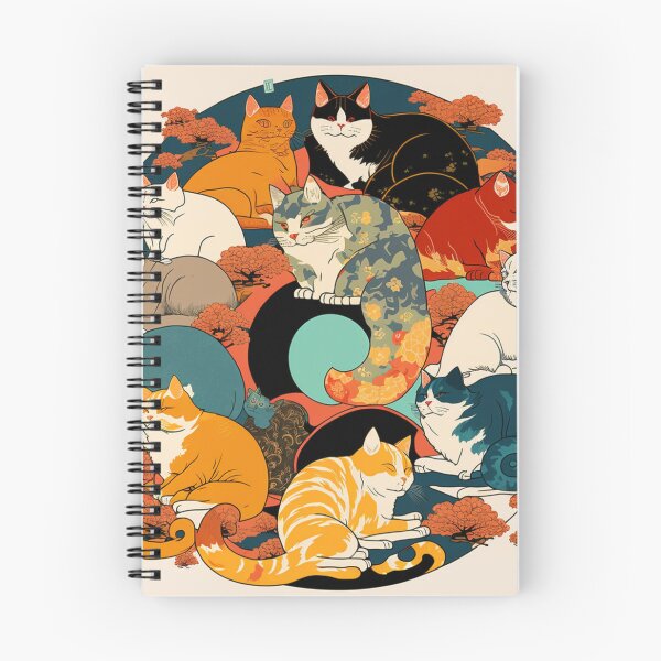 Item preview, Ukiyo-E Sleep Over Cat Party designed and sold by JCatDesign.