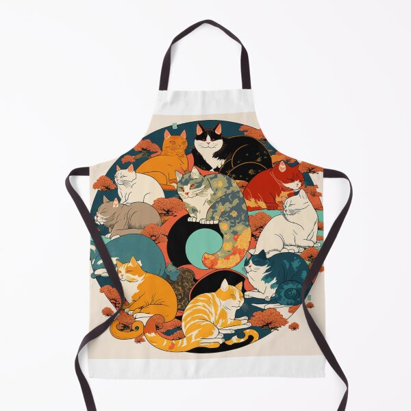 Item preview, Ukiyo-E Sleep Over Cat Party designed and sold by JCatDesign.