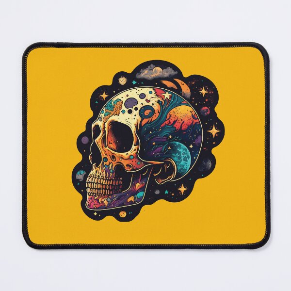 Item preview, Groovy Galaxy Skull - 70s Psychedelic Space Art designed and sold by ArTo-Wear.