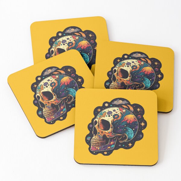 Item preview, Groovy Galaxy Skull - 70s Psychedelic Space Art designed and sold by ArTo-Wear.