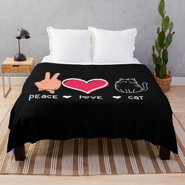 Item preview, Peace, Love, Cat Funny For Sublimation Paw, Pink Gliter Heart designed and sold by AnimalsSpace.
