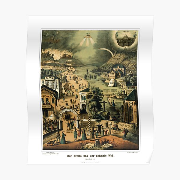 Der Breite und der Schmale Weg - Deutsche Ausgabe 1890/91 Poster