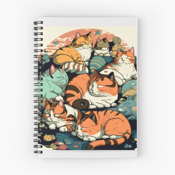 Item preview, Ukiyo-E Sleep Over Cat Party designed and sold by JCatDesign.