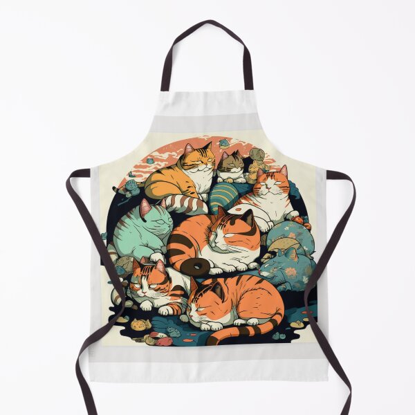 Item preview, Ukiyo-E Sleep Over Cat Party designed and sold by JCatDesign.