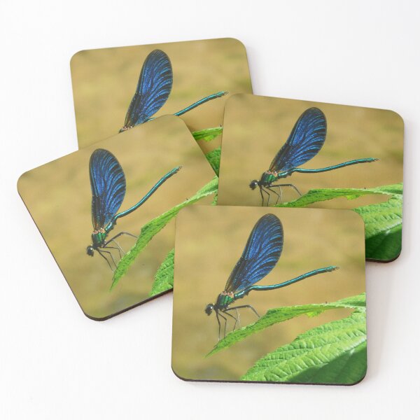 Item preview, Metallic Banded Demoiselle Damselfly  designed and sold by Paws and Ink Art.