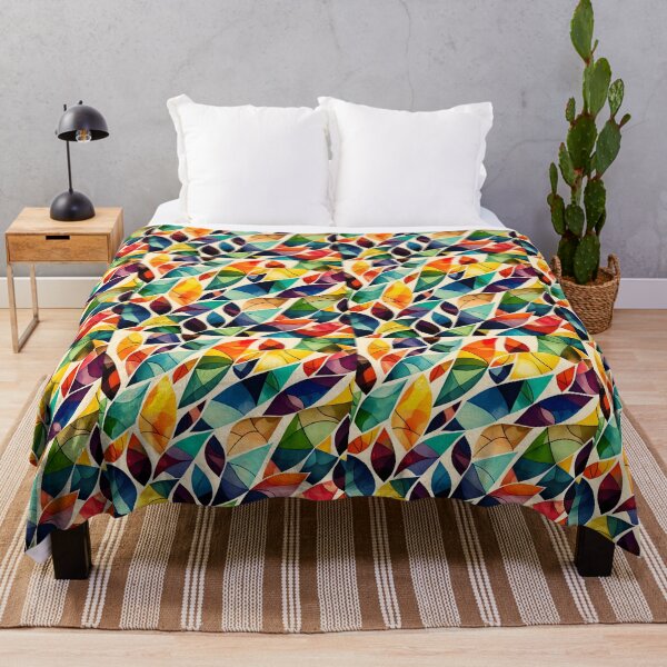 Item preview, Harmonious colorful leaves pattern designed and sold by Animal-ink.