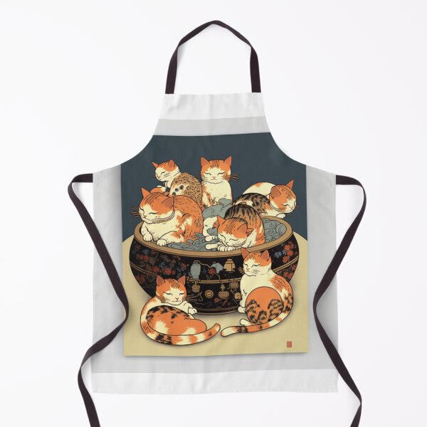 Item preview, Ukiyo-E Sleep Over Cat Party designed and sold by JCatDesign.