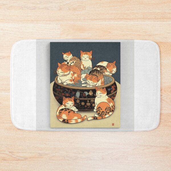 Item preview, Ukiyo-E Sleep Over Cat Party designed and sold by JCatDesign.