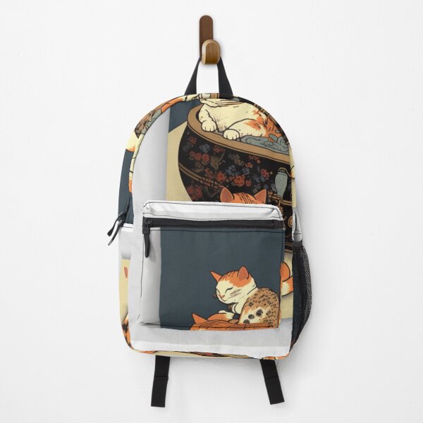Item preview, Ukiyo-E Sleep Over Cat Party designed and sold by JCatDesign.