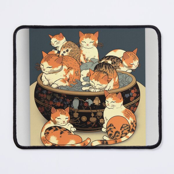 Item preview, Ukiyo-E Sleep Over Cat Party designed and sold by JCatDesign.