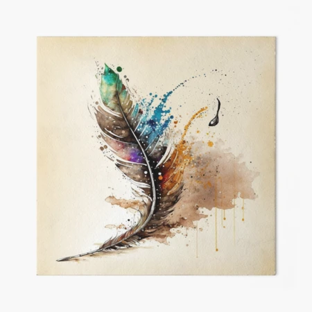 Brown Feathers - Tzur Zachary Studio - Paintings & Prints, Abstract, Color  - ArtPal