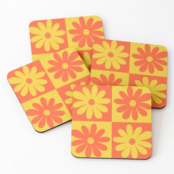 Item preview, Checkered Smiley Face Flower pattern designed and sold by WeirdyTales.