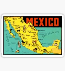 Mexico Graphic Map Vintage Travel Decal Sticker