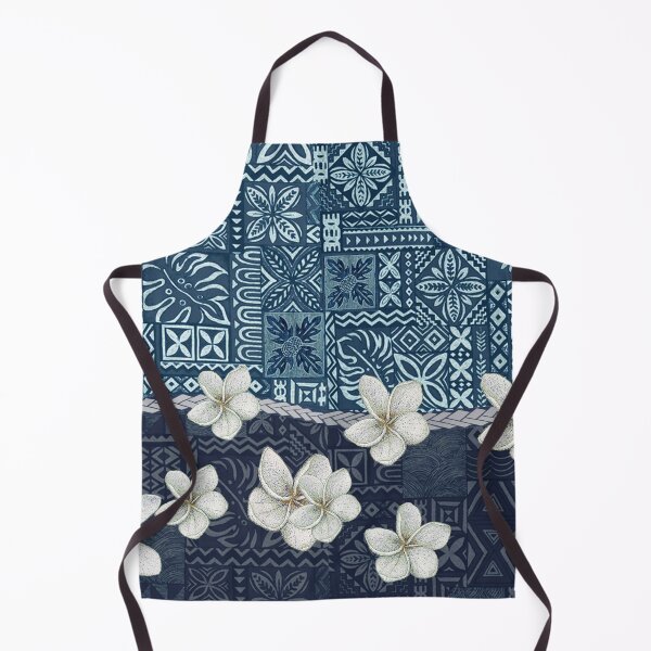Item preview, Ocean Blue Hawaiian Ulu and Plumeria Tapa Fusion designed and sold by J Marielle Designs.
