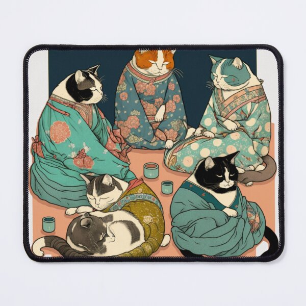 Item preview, Ukiyo-E Mafia Cat Party designed and sold by JCatDesign.