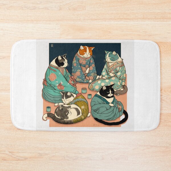 Item preview, Ukiyo-E Mafia Cat Party designed and sold by JCatDesign.