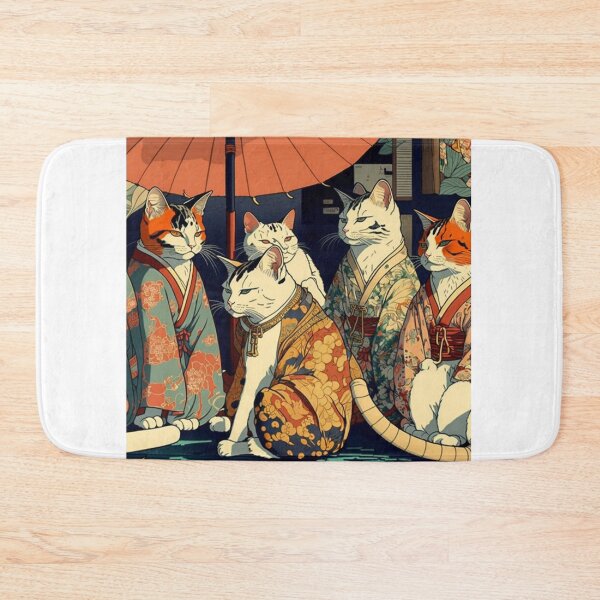 Item preview, Ukiyo-E Mafia Cat Party designed and sold by JCatDesign.