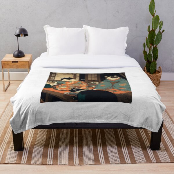 Item preview, Fiesta de gatos de la mafia Ukiyo-E designed and sold by JCatDesign.