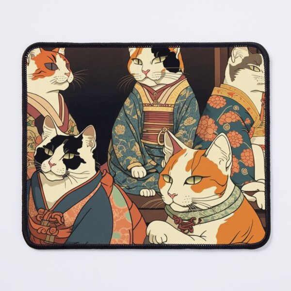 Item preview, Ukiyo-E Sleep Over Cat Party designed and sold by JCatDesign.