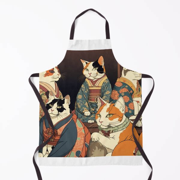 Item preview, Ukiyo-E Sleep Over Cat Party designed and sold by JCatDesign.