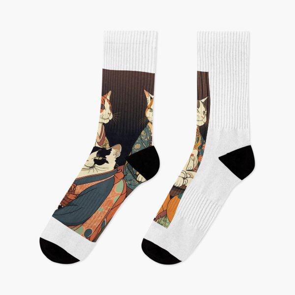 Item preview, Ukiyo-E Sleep Over Cat Party designed and sold by JCatDesign.