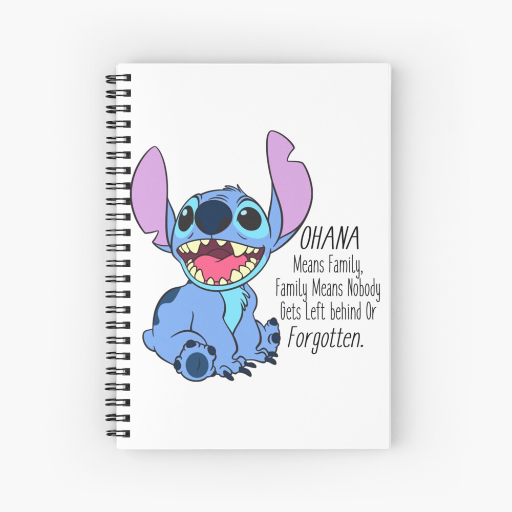 Cahier à spirale for Sale avec l'œuvre « Lilo et Stitch Ohana » de