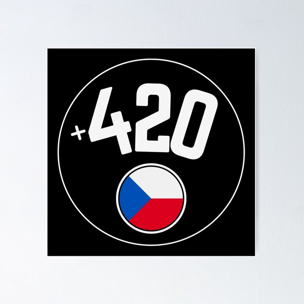 CZECH REPUBLIC country code +420 badge