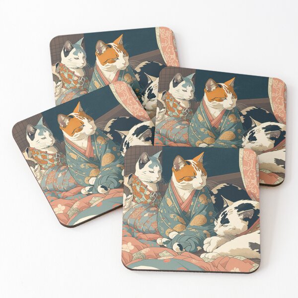 Item preview, Ukiyo-E Mafia Cat Party designed and sold by JCatDesign.