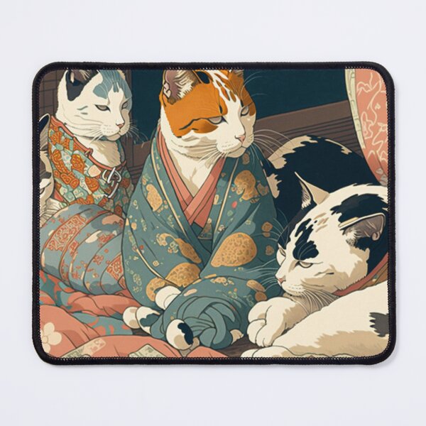 Item preview, Ukiyo-E Mafia Cat Party designed and sold by JCatDesign.