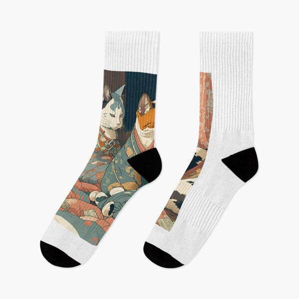 Item preview, Ukiyo-E Mafia Cat Party designed and sold by JCatDesign.